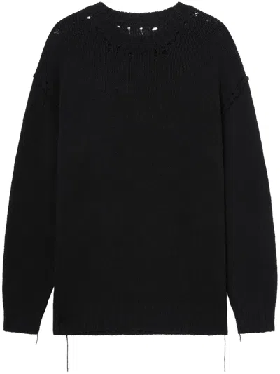 Y's Broad-stitch Sweater In 黑色