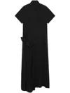 Y's Button-down Midi Dress In Black