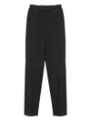 Y's Button-fastening Slit-pocket Trousers In Black