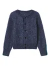 Y's Button-front Mohair Cardigan In Blue