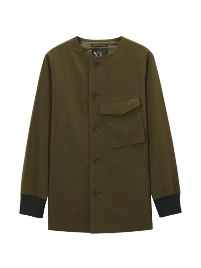 Y's Buttoned Chest-pocket Jacket In Green
