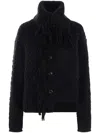 Y's Cable-knit Cardigan In Black