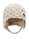 Y's Cable-knit Logo Hat In Neutral