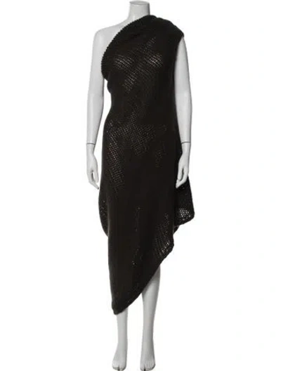 Pre-owned Y's Cashmere Long Dress In Black