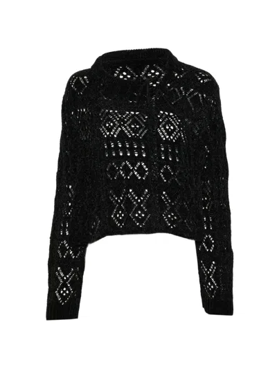 Y's Chenille Sweater In Black
