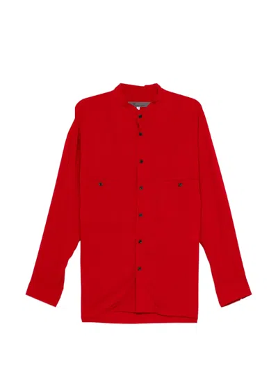 Y's Chest Pockets Button-up Shirt In Red