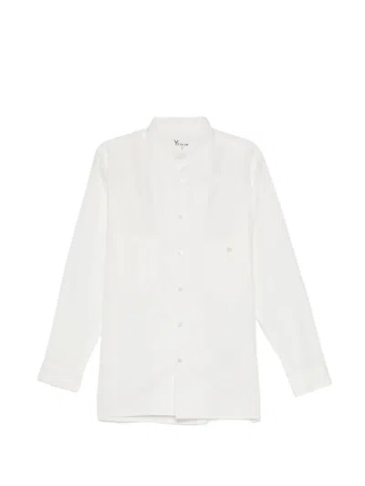Y's Chest Pockets Button-up Shirt In White