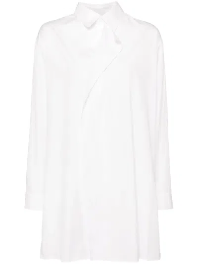 Y's Classic-collar Cotton Shirt In White