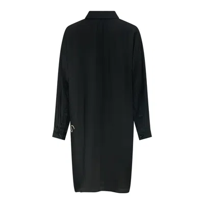 Y's Cloth Collar Big Shirt In Black