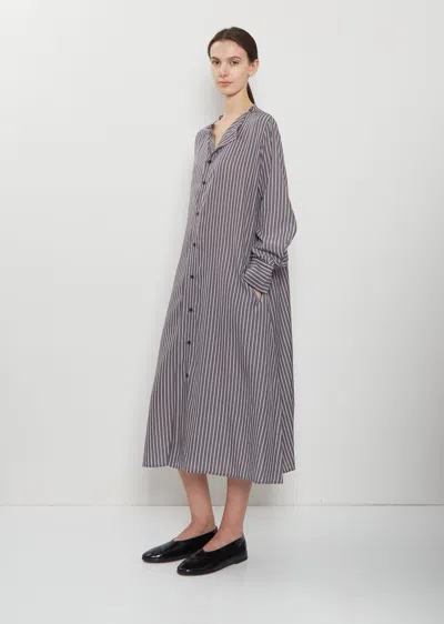 Y's Collarless A-line Shirt Dress In Gray
