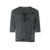 Y's Collarless Short Jacket In Gray