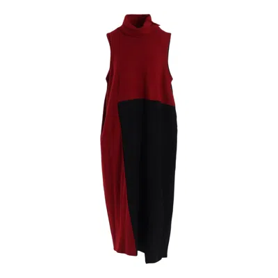 Y's Combination High Neck Dress In Black