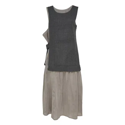 Y's Combination Sleeveless Dress In Multi