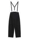 Y's Cotton Dungaree In 黑色