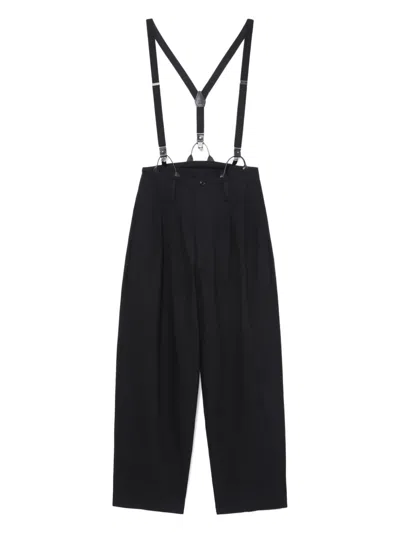 Y's Cotton Dungaree In 黑色