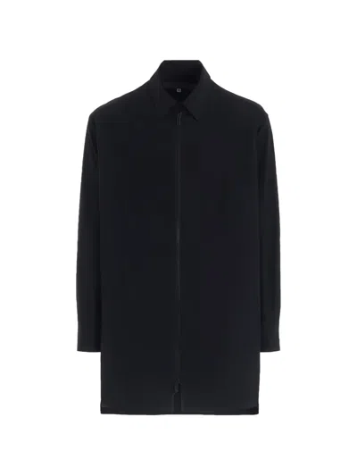 Y's Cotton Flannel Shirt In Black