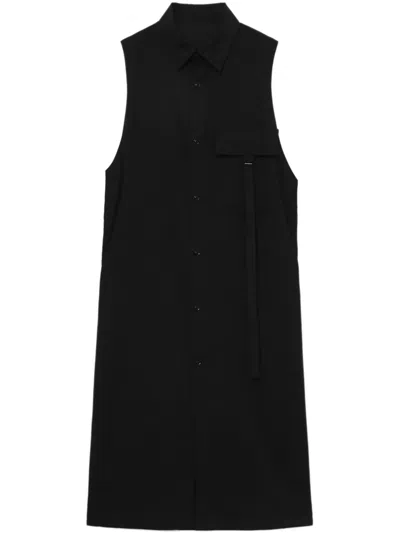 Y's Cotton Midi Dress In Black