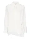 Y's Cut-out Cotton Shirt In White