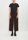 Y's Cotton Straight String Pants In Brown
