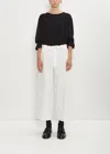Y's Cotton Straight String Pants In White