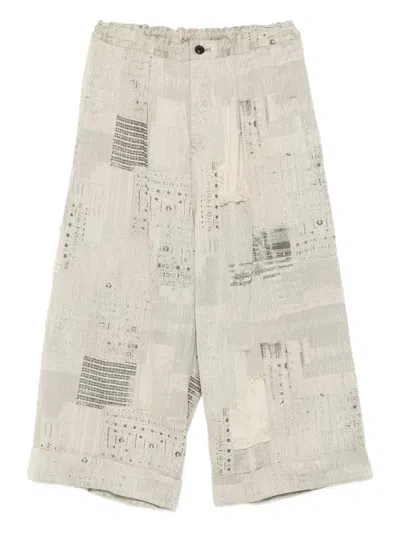 Y's Cotton Trousers In Metallic