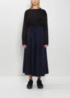 Y's Cotton Wool Gathered Pants In Blue