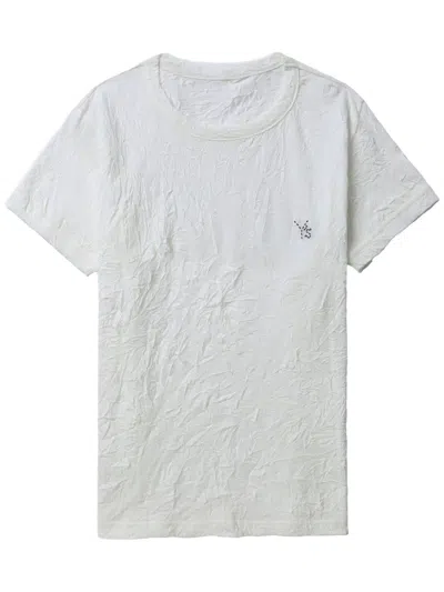 Y's Crease-effect T-shirt In 1 White