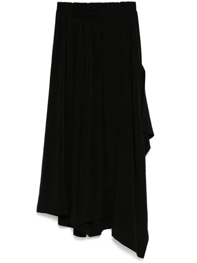 Y's Hose Aus Chinakrepp In Schwarz