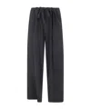 Y's Crepe Straight Leg Drawstring Pants In Black
