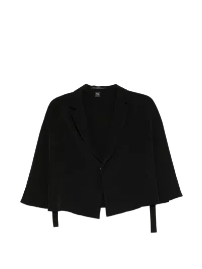 Y's Crepe-de-chine Cape In Black