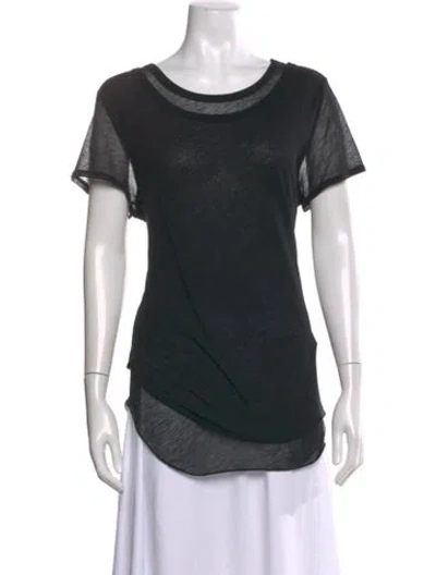 Pre-owned Y's Crew Neck Short Sleeve T-shirt In Black