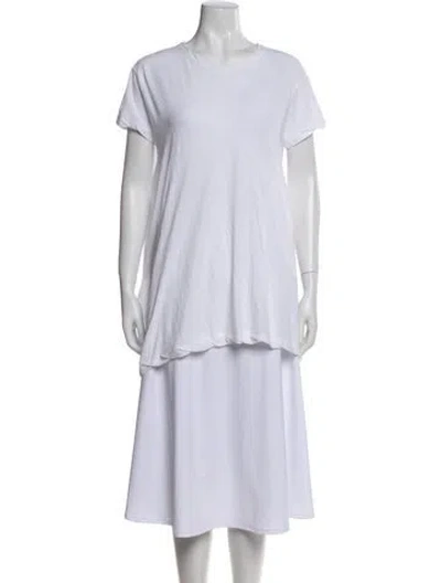 Pre-owned Y's Crew Neck Short Sleeve T-shirt In White