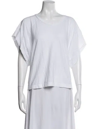 Pre-owned Y's Crew Neck Short Sleeve T-shirt In White