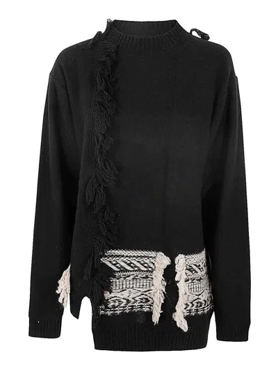 Y'S SUÉTER CUELLO REDONDO - NEGRO