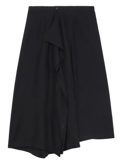 Y's Cropped Trousers In 黑色