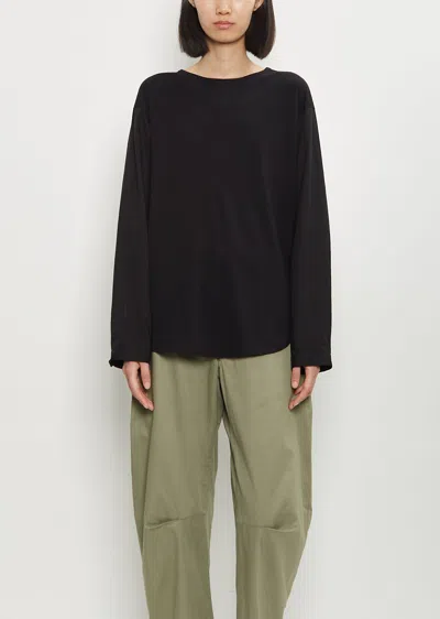 Y's Cut & Sewn Cotton Combination Pullover In Black