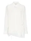 Y's Cut-out Cotton Shirt In White