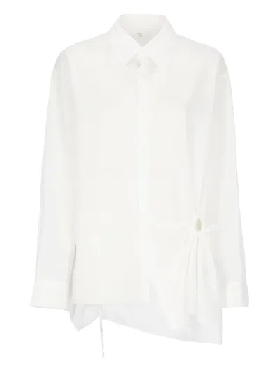 Y'S CUT-OUT COTTON SHIRT