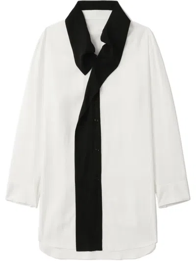 Y's Cut-out Shirt In White