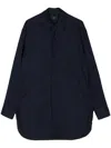 Y's Cut-out Twill Shirt In Blue
