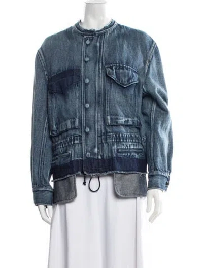 Pre-owned Y's Denim Jacket W/ Tags In Blue