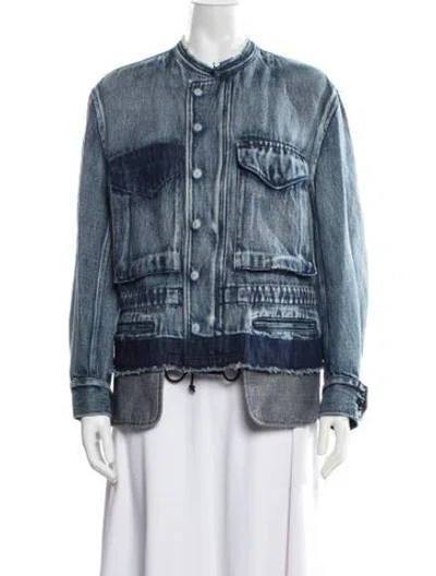 Pre-owned Y's Denim Jacket W/ Tags In Blue