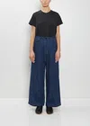 Y's Denim Long Straight Pants In Blue