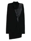Y's Denim-patch Top In Black