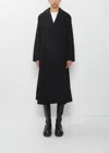 Y's Design Wool Coat In Black