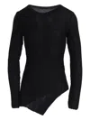 Y's Diagonal Ribbed T-shirt In Black