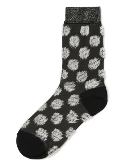 Y's Dot-print Socks In Grey
