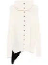 Y's Draped-detail Cardigan In White