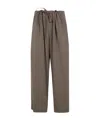Y's Drawstring Casual Pants In Brown