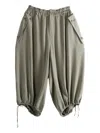 Y's Elastic Waist Casual Pants In Green